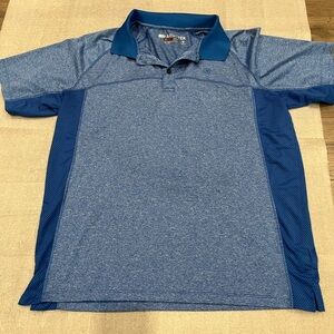 [L]Ariat Tek Men's Blue Polo Shirt heat series